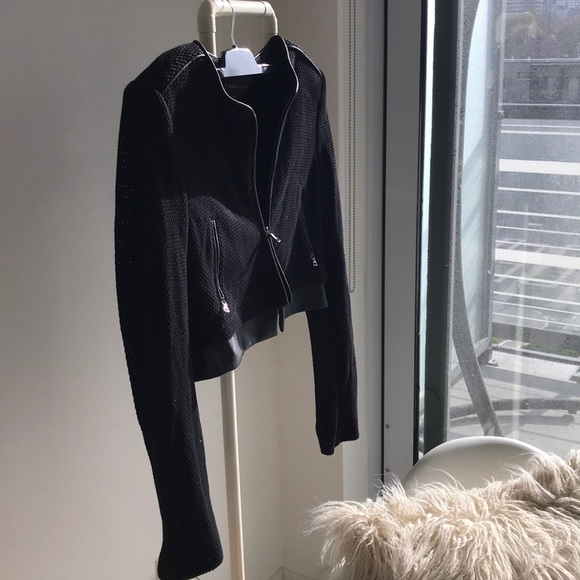 BCBG Cropped Moto Jacket - Picture 2 of 5